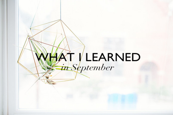 what i learned in sept
